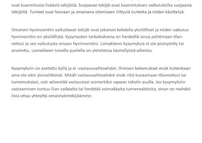 Kuinka Sinä voit -lomake omaiselle