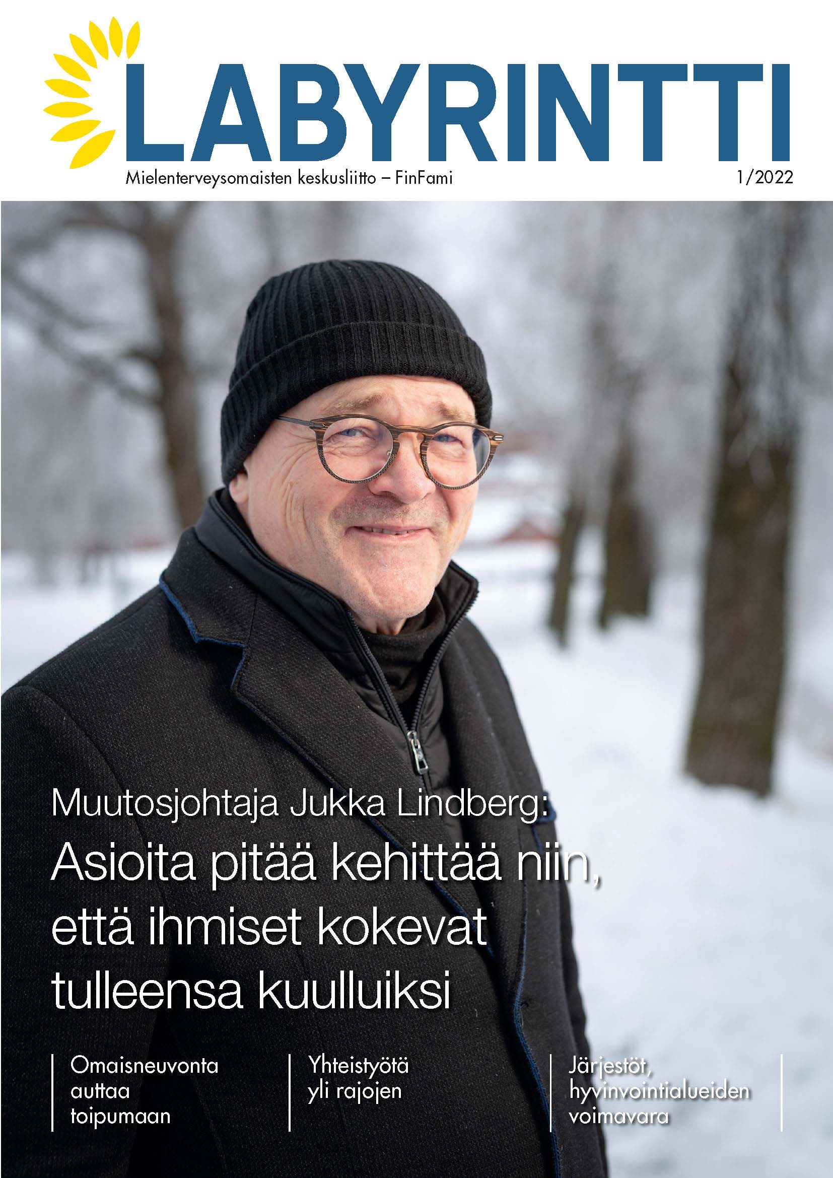 Labyrintti-lehden kansikuvassa muutosjohtaja Jukka Lindberg