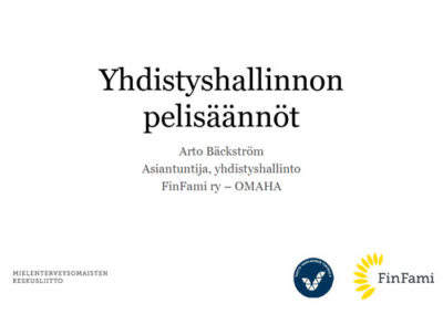 Johdanto yhdistyshallinnon pelisääntöihin