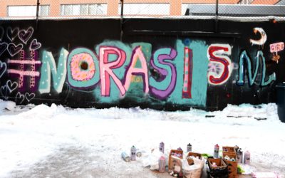 Maahanmuuttajatyttöjen graffitityöpajassa luomisen iloa